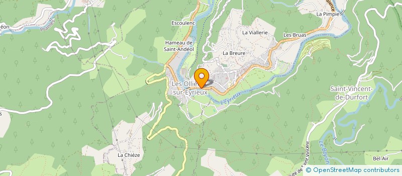 localisation de l'entreprise AUX TEMPS SOLIDAIRES à LES OLLIERES-SUR-EYRIEUX