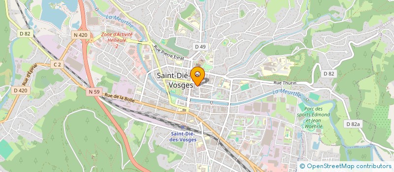 localisation de l'entreprise AUX TONNEAUX à SAINT-DIE-DES-VOSGES
