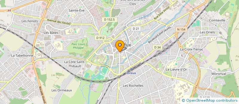 localisation de l'entreprise AUX TRAVAILLEURS à DREUX