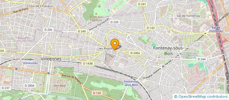 localisation de l'entreprise AUX TRESORS DES RIGOLLOTS à FONTENAY SOUS BOIS