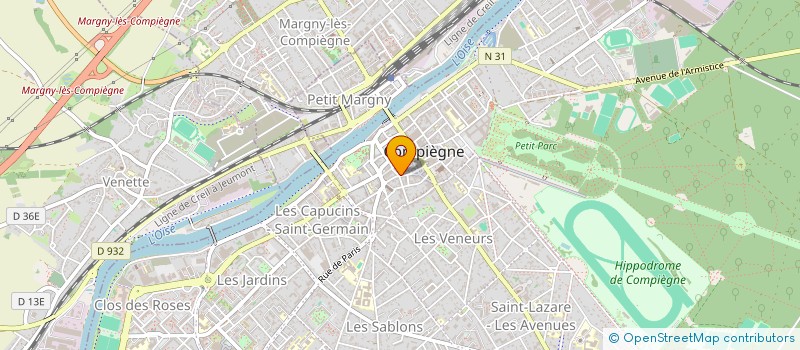localisation de l'entreprise AUX TROIS OURS à COMPIEGNE