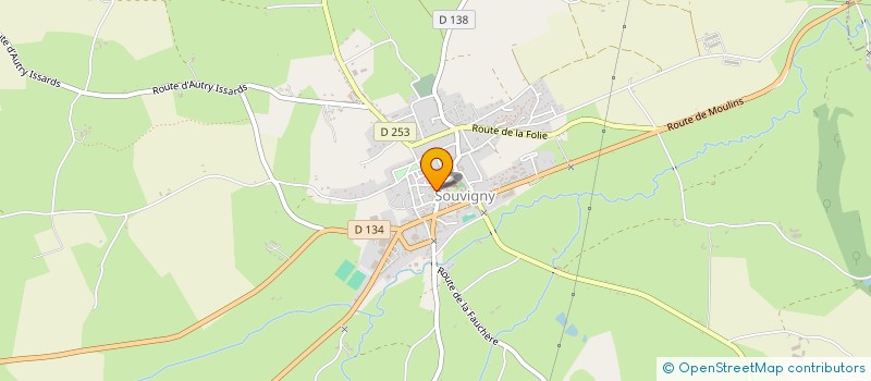 localisation de l'entreprise AUX TROIS TOPINES  SOUVIGNY