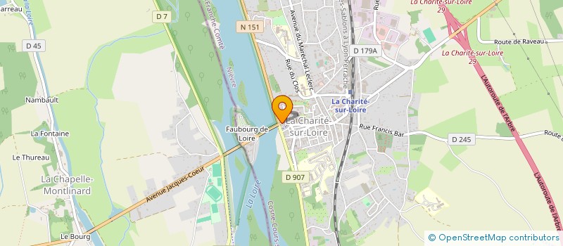 localisation de l'entreprise AUX TROUVAILLES DE MAG' à LA CHARITE-SUR-LOIRE