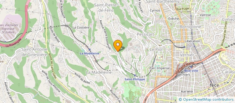 localisation de l'entreprise AUX VIGNES D'AZUR à NICE