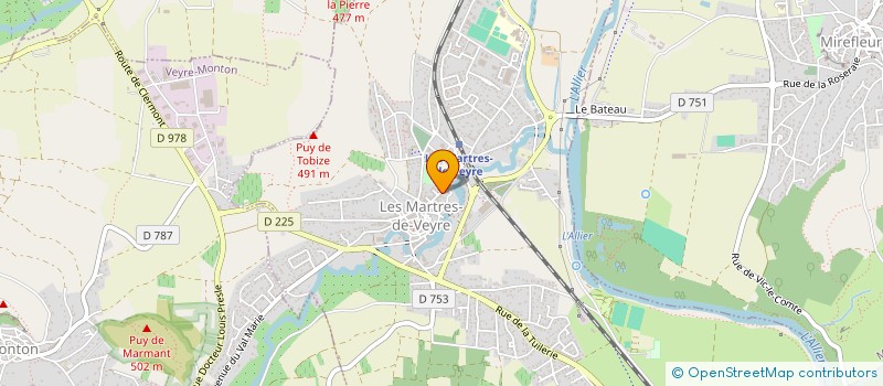 localisation de l'entreprise AUX VINS D'AUVERGNE  LES MARTRES-DE-VEYRE