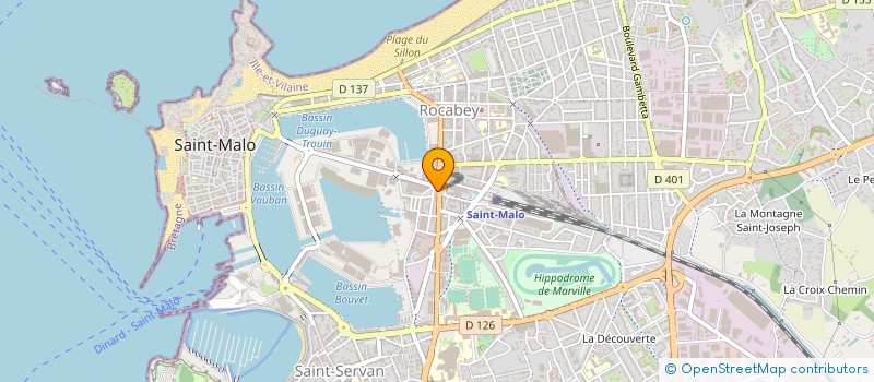 localisation de l'entreprise AUX VOYAGEURS à SAINT-MALO