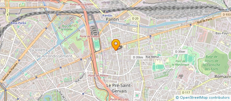 localisation de l'entreprise AUXALIS à PANTIN