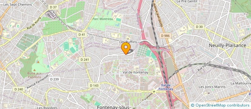 localisation de l'entreprise AUXANO VISION à FONTENAY-SOUS-BOIS