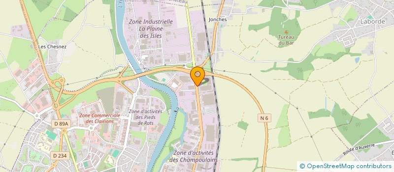 localisation de l'entreprise AUXERRE DISTRIBUTION - A.D. 89 à AUXERRE