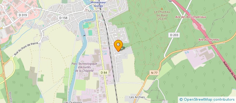 localisation de l'entreprise AUXERRE LOGISTIQUE à MONETEAU