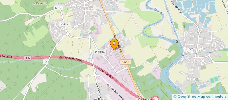 localisation de l'entreprise AUXERROISE DE STORES ET FERMETURES à APPOIGNY