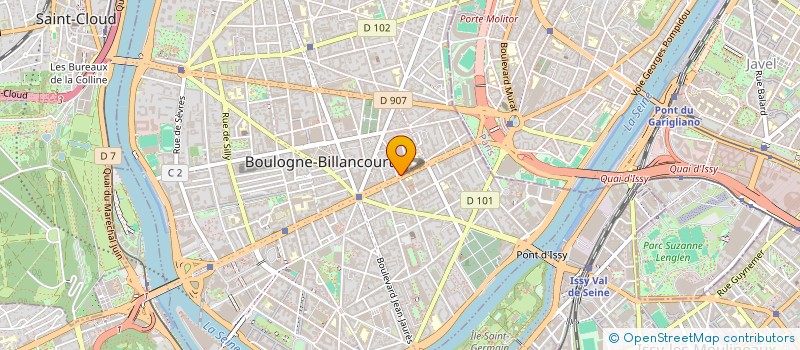 localisation de l'entreprise AUXI'LIFE 92 à BOULOGNE-BILLANCOURT