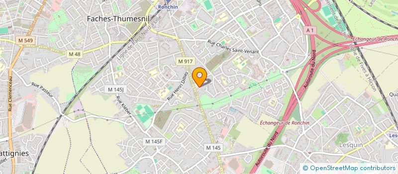 localisation de l'entreprise AUXI SERVICE à RONCHIN