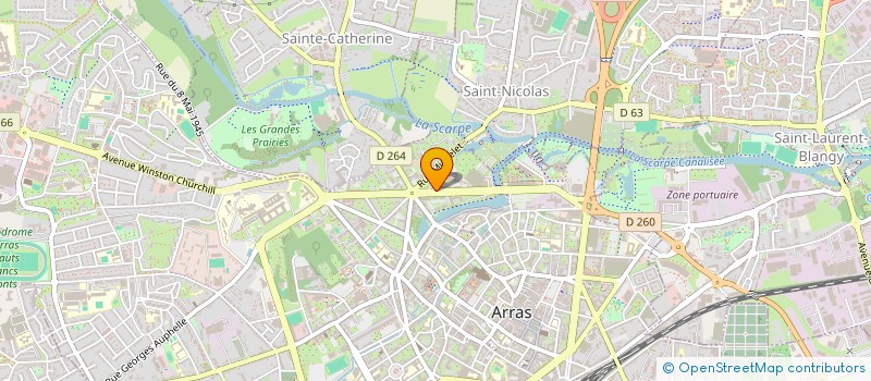 localisation de l'entreprise AUXIALYS à ARRAS