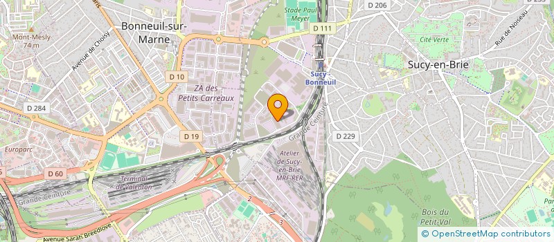 localisation de l'entreprise AUXIL DU BATIMENT ET DES TRAVAUX PUBLICS à SUCY-EN-BRIE
