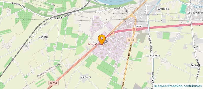 localisation de l'entreprise AUXILIAIRE VIE SOCIALE à BOURG-DE-PEAGE