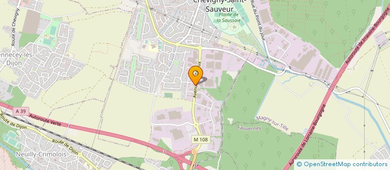 localisation de l'entreprise AUXITEX SARL à CHEVIGNY-SAINT-SAUVEUR