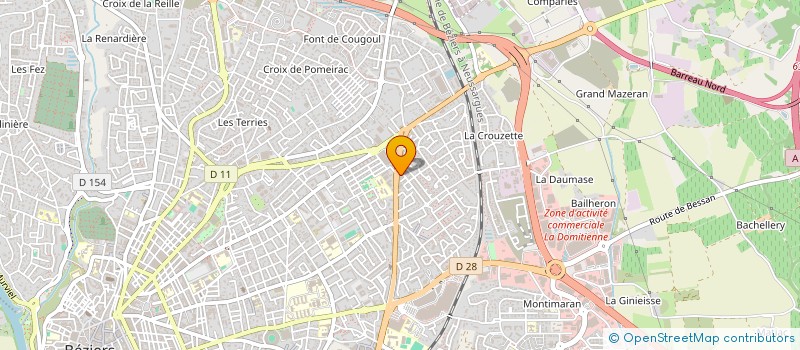localisation de l'entreprise AUXIVITA à BEZIERS