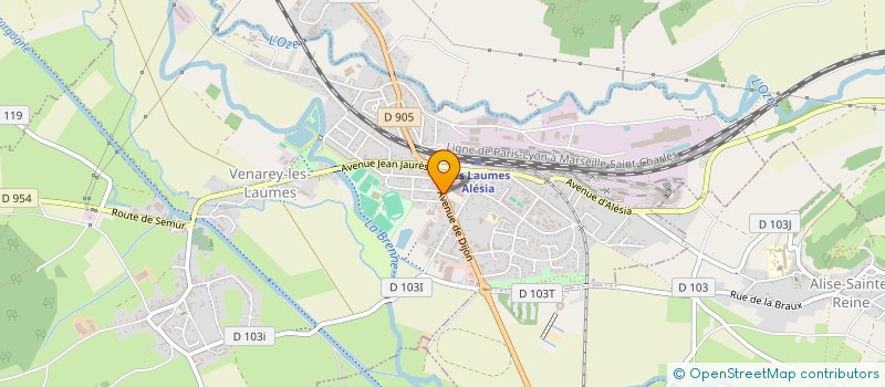 localisation de l'entreprise AUXO-IMMO  VENAREY-LES-LAUMES