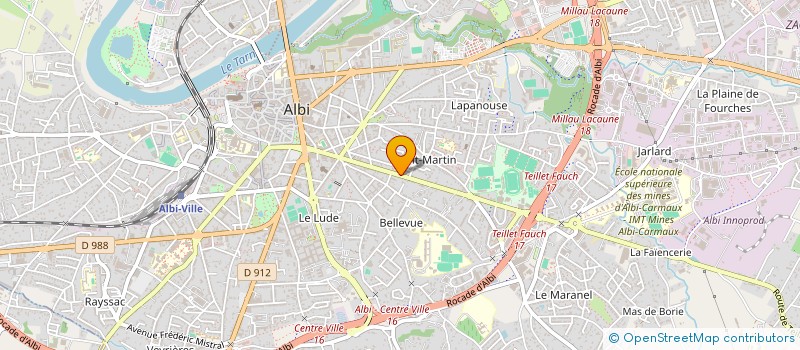localisation de l'entreprise AUXRET à ALBI
