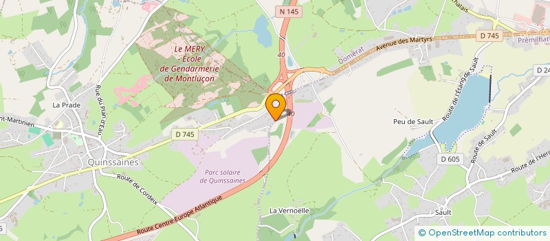 localisation de l'entreprise AUZ'INVEST à QUINSSAINES