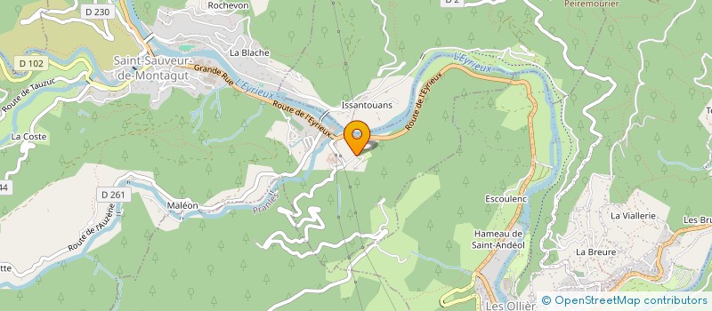 localisation de l'entreprise AUZENE COULE  SAINT-SAUVEUR-DE-MONTAGUT