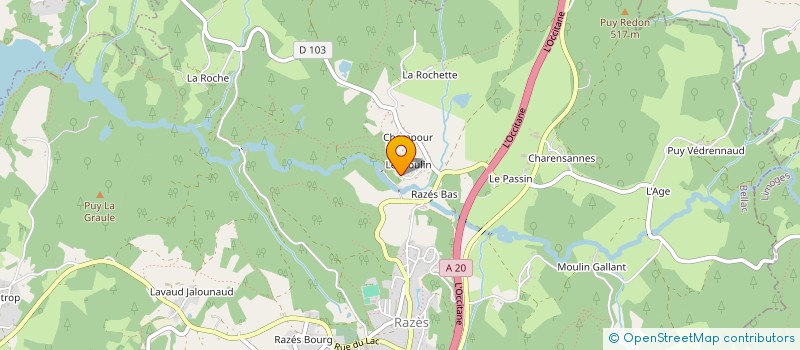 localisation de l'entreprise AUZETTE à RAZES