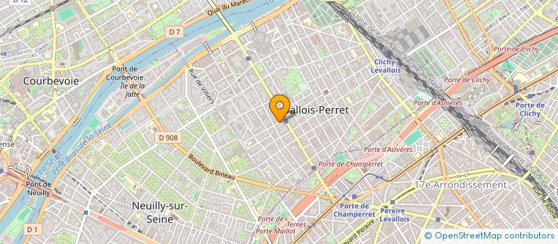 localisation de l'entreprise AV BUILDING à LEVALLOIS-PERRET