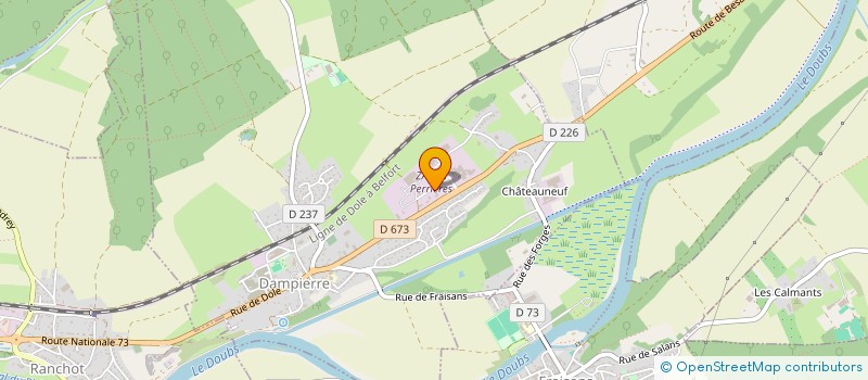 localisation de l'entreprise AV CARROSSERIE  DAMPIERRE