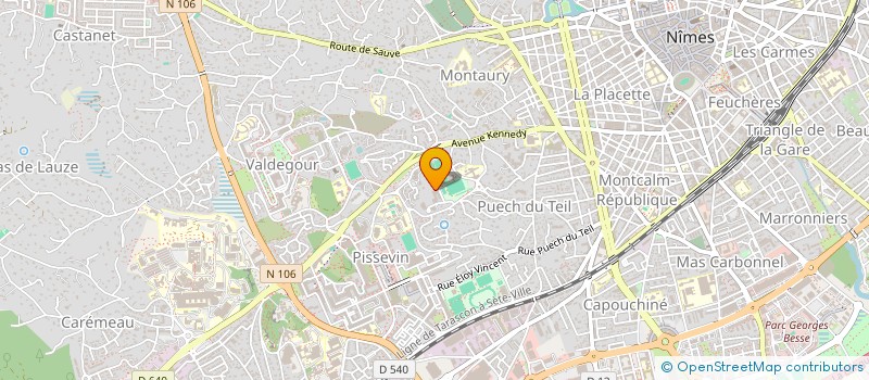 localisation de l'entreprise AV COM  NIMES