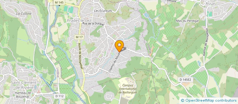 localisation de l'entreprise AV. DE LA POMPIGNANE  PRADES-LE-LEZ