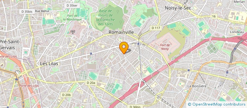 localisation de l'entreprise AV FENETRES à ROMAINVILLE