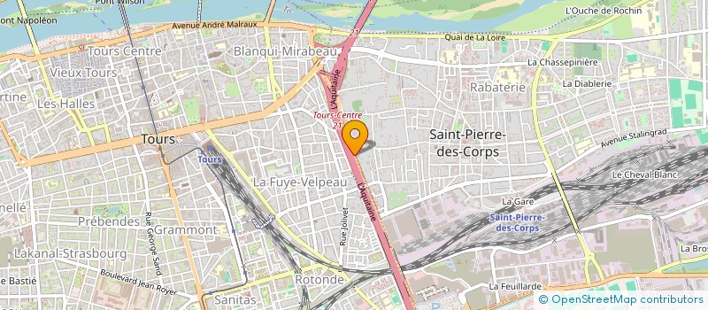 localisation de l'entreprise AV GEORGES POMPIDOU  SAINT-PIERRE-DES-CORPS