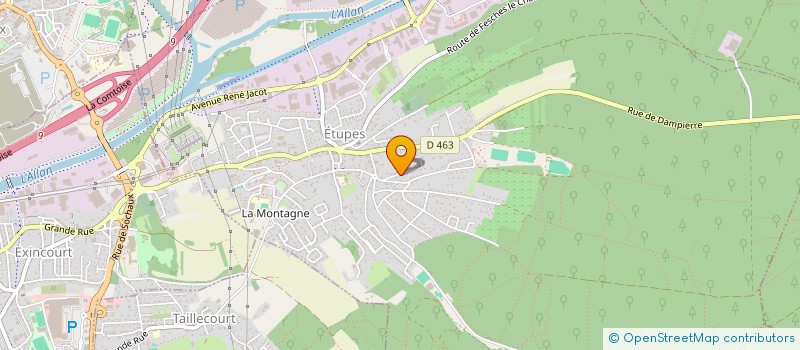 localisation de l'entreprise AV IMMO  ETUPES