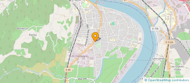 localisation de l'entreprise AV INVESTISSEMENTS à TOURNON-SUR-RHONE