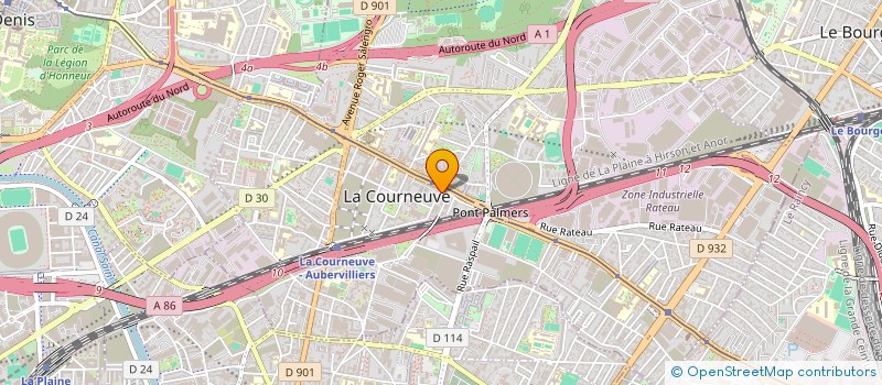 localisation de l'entreprise AV PARE BRISE PIECES AUTO à LA COURNEUVE