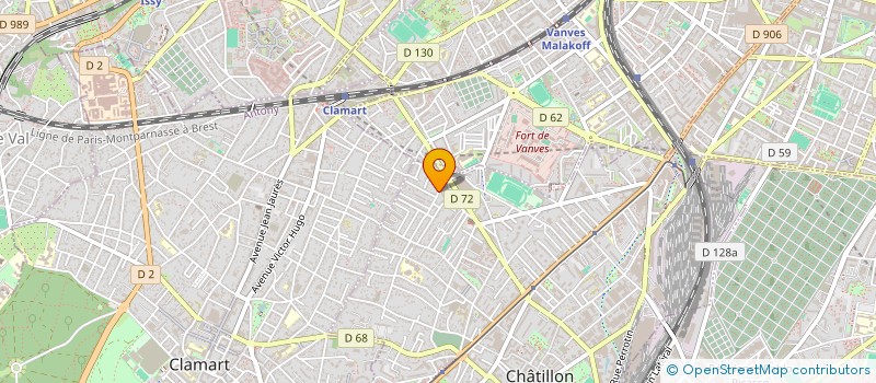 localisation de l'entreprise AV RUGBYS  CHATILLON