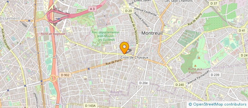 localisation de l'entreprise AV STUDIOS à MONTREUIL