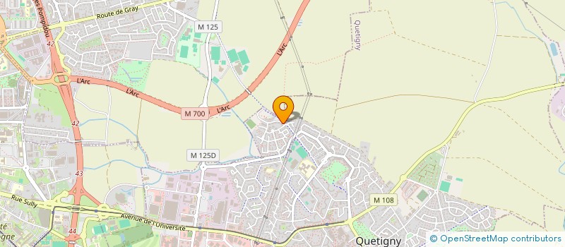 localisation de l'entreprise AV TERRASSEMENT  QUETIGNY