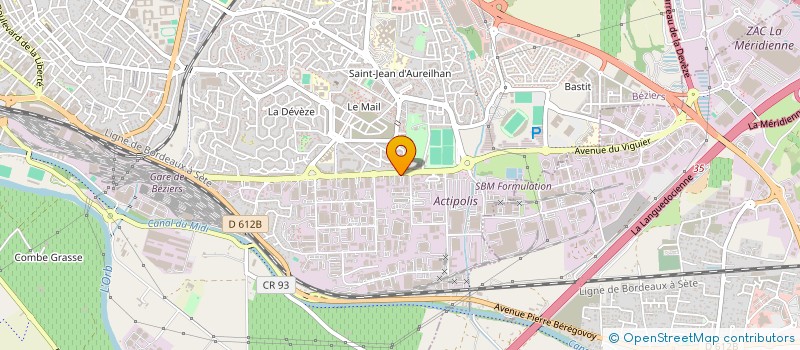 localisation de l'entreprise AVA à BEZIERS