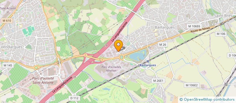 localisation de l'entreprise AVA à BAILLARGUES