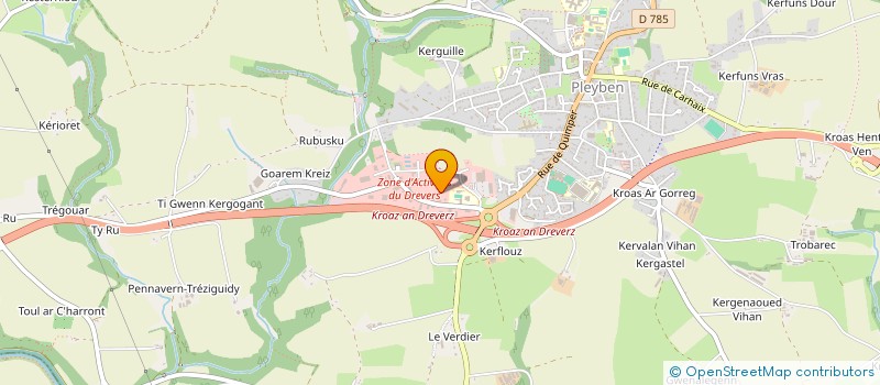 localisation de l'entreprise AVA  PLEYBEN