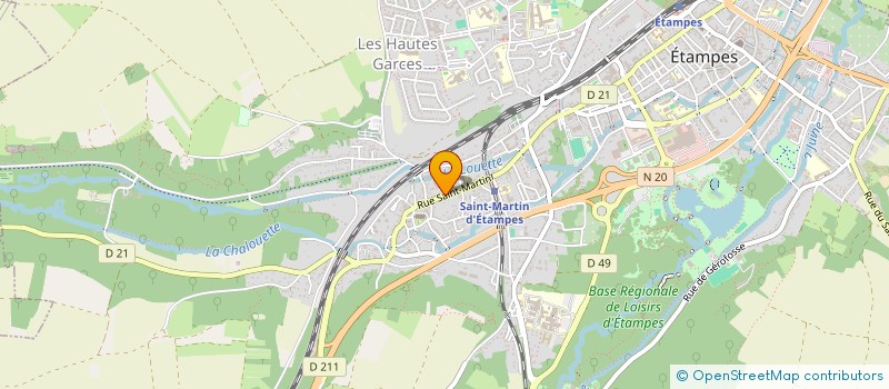 localisation de l'entreprise AVA BTP à ETAMPES