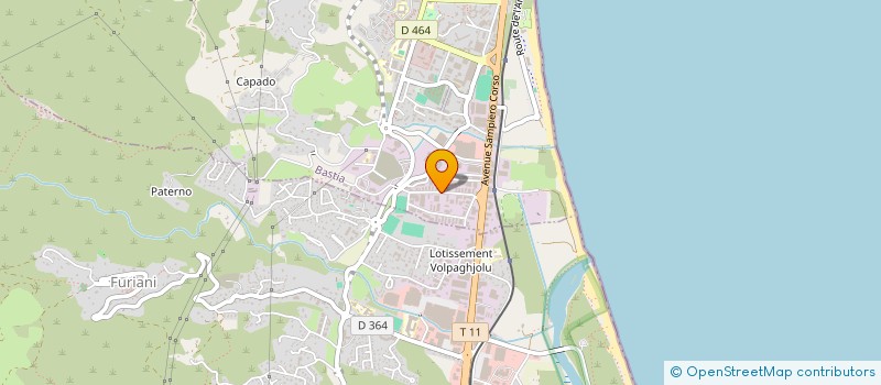 localisation de l'entreprise AVA DESTOCK à BASTIA