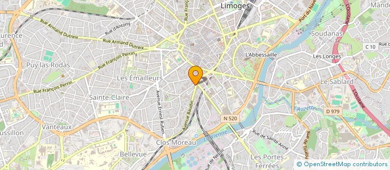 localisation de l'entreprise AVA DK à LIMOGES