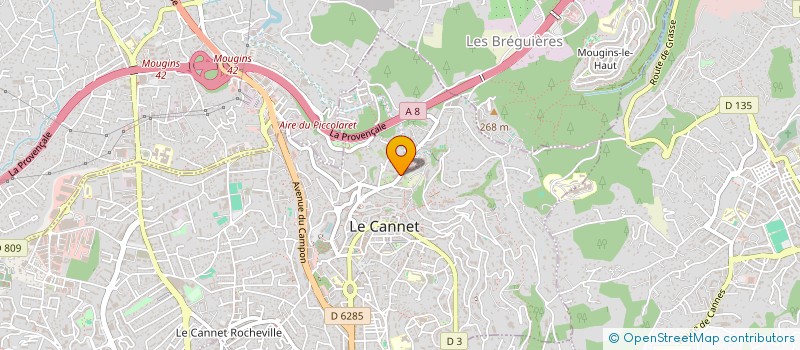 localisation de l'entreprise AVA HABITAT CONSEIL à LE CANNET