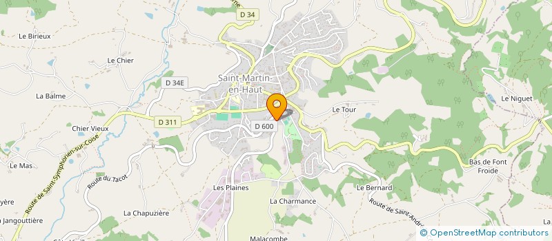 localisation de l'entreprise AVA HOLDING  SAINT-MARTIN-EN-HAUT
