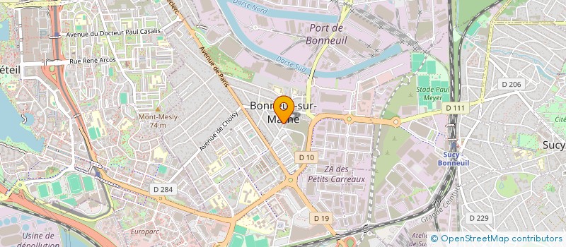 localisation de l'entreprise AVA IMMOB à BONNEUIL-SUR-MARNE