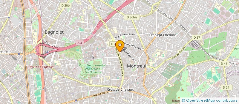 localisation de l'entreprise AVAL à MONTREUIL