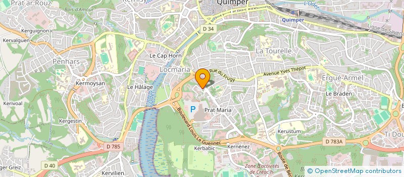 localisation de l'entreprise AVAL AVEL POMME DE VENT à QUIMPER